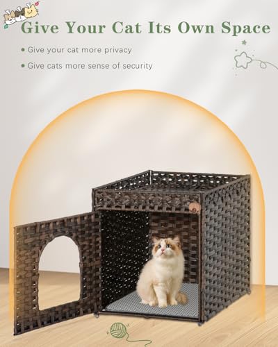 Cat Litter Box Enclosure (Brown / Standard)