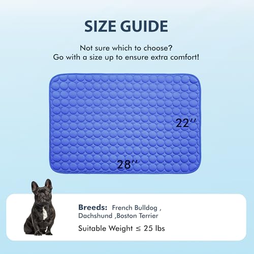 Summer Cooling Mat & Sleeping Pad (28" x 22" / Navy Blue)