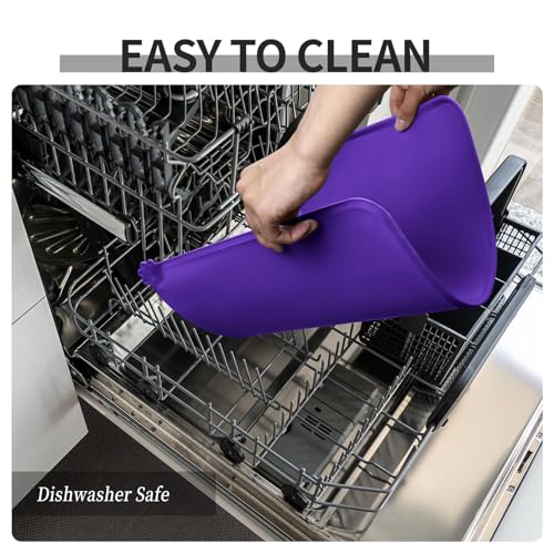 Silicone Pet Feeding Mat (Purple / 28" x 18")
