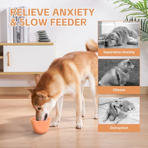 Dog Lick Bowl (S-M / Orange)