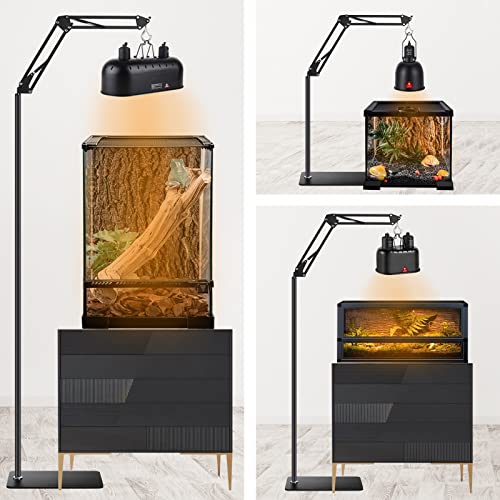Reptile Lamp Stand Reptile Light Stand (15.7-74.3 inches (without Lampshade))
