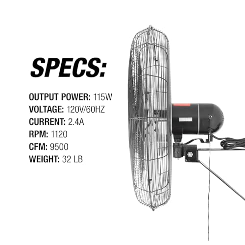 OEM24884 30" Indoor Oscillating Wall Fan