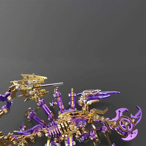 Scorpion 3D Metal Puzzles Kits for Adults Teens (Gold and Purple)