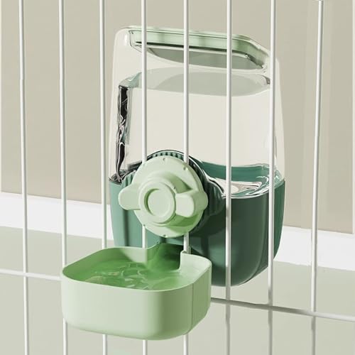 Pet Hanging Automatic Feeders Drinking Bowls (Green-Water)