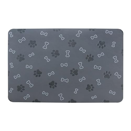 Pet Cat Dog Food Mat Non Slip Mat for Dog Water Bowl Mat Quick Dry Absorbent Cat Feeding Mat