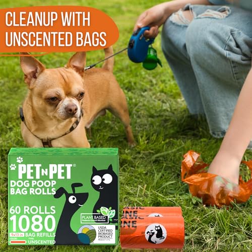 Poop Bags for Dogs (Orange - Unscented)