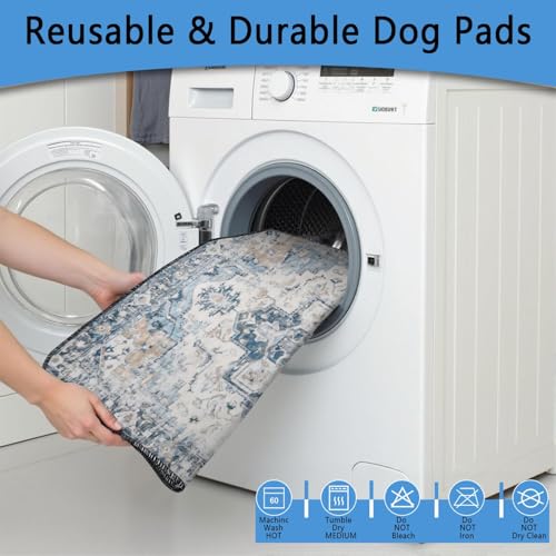Washable Pee Pads for Dogs 2 Pack (48"x48"(2 Pack) / C Blue)