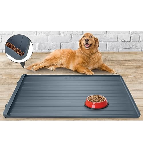 Dog mat for Food and Water (Dark Grey / 39.4''x27'')
