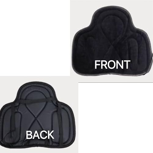 Horse Saddle Cushion Western Long Saddle Pad Horse Riding Seat Saddle Cushion Pad (50X40cm / Black style)