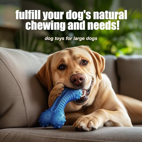 Dog toys for Aggressive Chewers Rubber (Blue)
