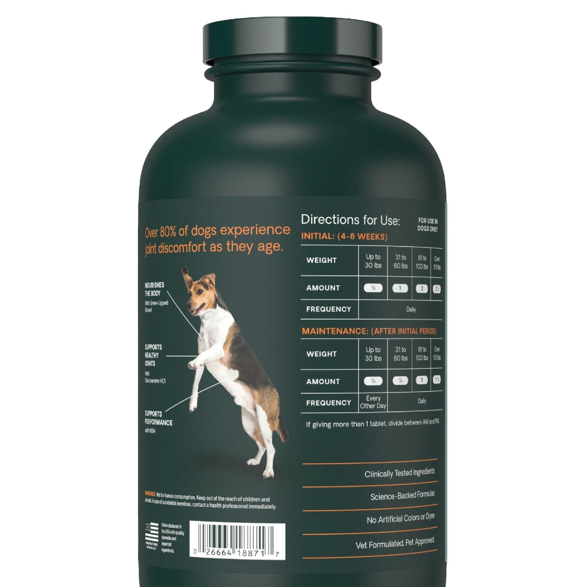 Extra Strength Healthy Hip & Joint for Dogs (120 Tablets)