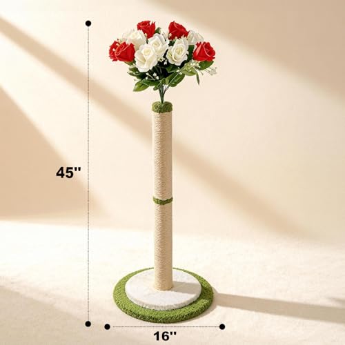 Rose Flower Cat Scratching Post (Small / Red)