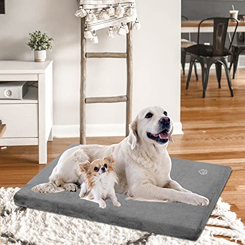 Dog Bed Mat Crate Pad Mattress (Grey / XXL(47"*29"*3"))