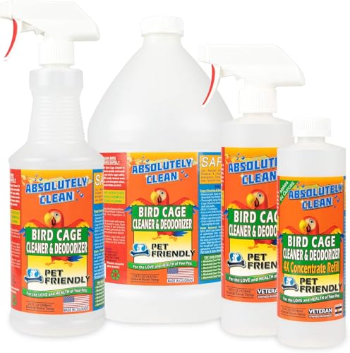 Amazing Bird Cage Cleaner and Deodorizer (128 Fl Oz (Pack of 4))
