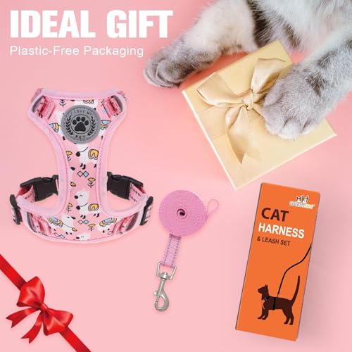 Cat Harness and Leash Set (Alpaca Pink / S (Chest: 11 - 16"))