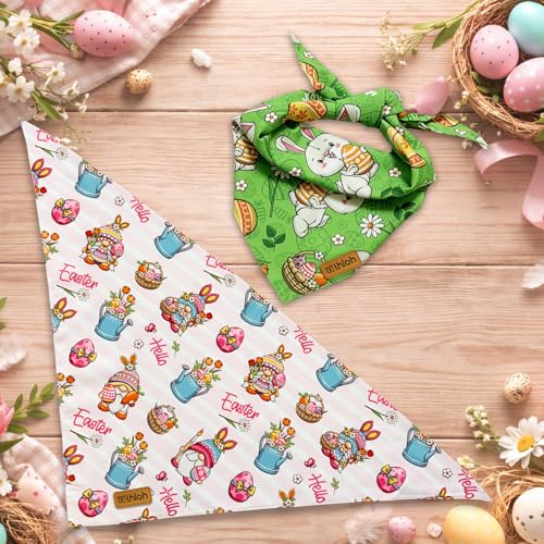 Easter Dog Bandana (Small / Easter-Green, Pink)