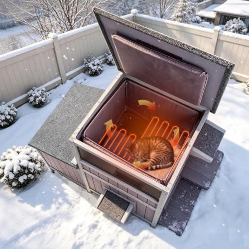 Extra Large Heated Cat House Outdoor Insulated Cat House 2
