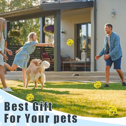 Dog Balls 4 Pack Tennis Ball Toys Dog Toy (4 Pack / Yellow)