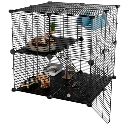 Medium Cat Cage Indoor (S - 27.6" × 27.6" × 27.6")