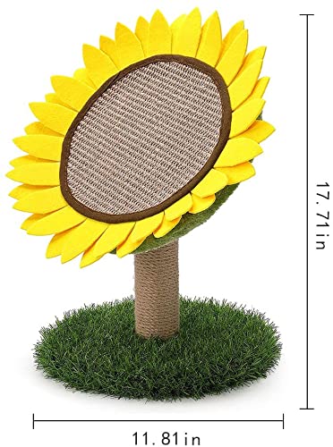Sunflower Cat Scratching Post with Sisal Covered