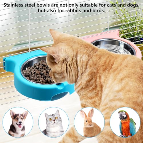 Crate Dog Bowl (2 PCS / Blue, Pink)