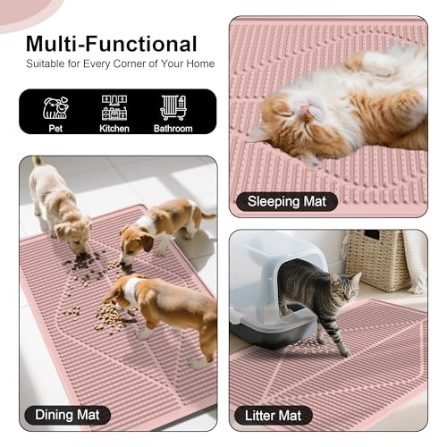 Silicone Cat Litter Mat XXL (Pink)