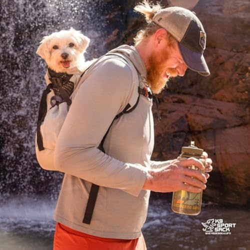 Air 2 - Large, Light Grey - Ideal for Dogs with 20-22” Back Length - Durable, Breathable Backpack-Style Carrier - Perfect for Walks, Short Hikes & Public Transportation (Light Grey / Large)