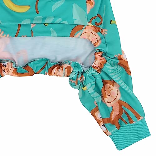 Dog Pajamas One Piece Light Comfy Pjs Pet Costume M (XX-Large / Monkeying Around)