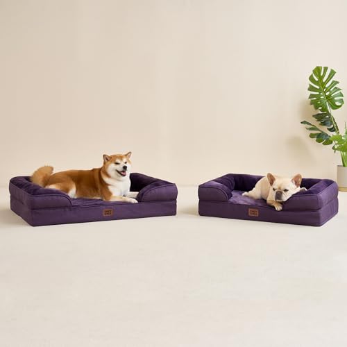 Orthopedic Small Dog Bed (Purple / 24.0"l X 18.0"w X 6.0"th)