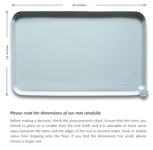 Silicone Pet Food Tray (19"L x 12"W / Battleship)