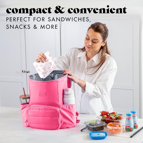 Reusable Sandwich Bags (Pink Bows)