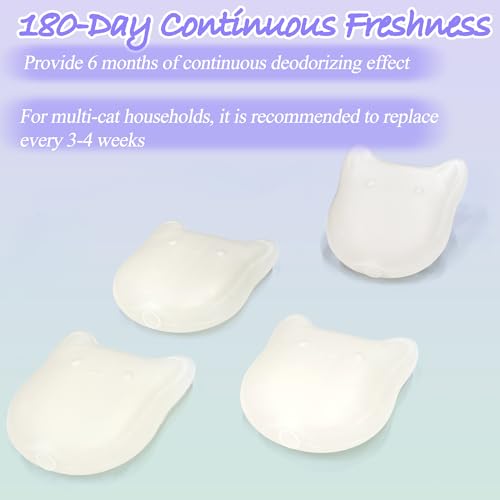 4 Pack Deodorizer for Cumrige and for Fumoi Self Cleaning Litter Box