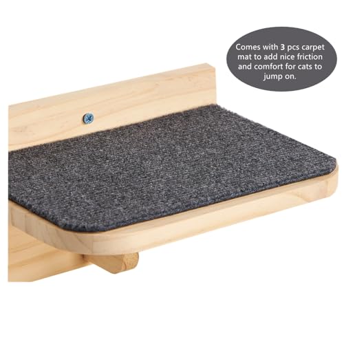 2 Pack Wooden Cat Wall Bed with 3 Steps (G)