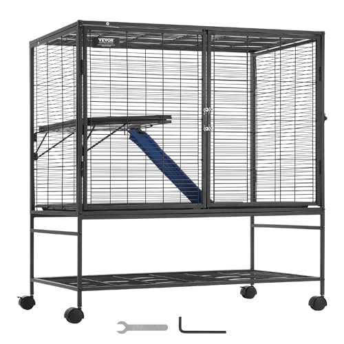 39" Rolling Metal Ferret Cage (36.2"L x 22.8"W x 39.4"H)