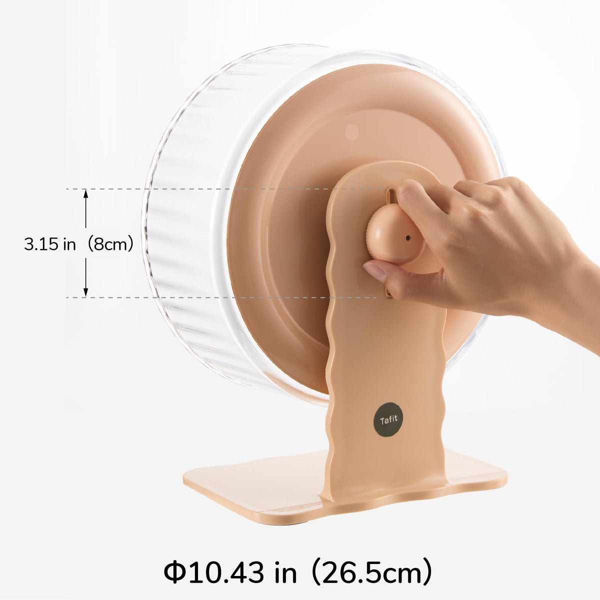 Super‑Silent Hamster Exercise Wheel (10.5inch / Warm Brown)