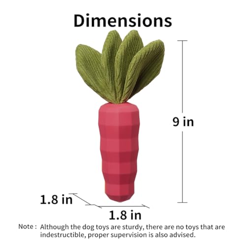 Dog Chew Toys for Aggressive Chewers (carrot pink)