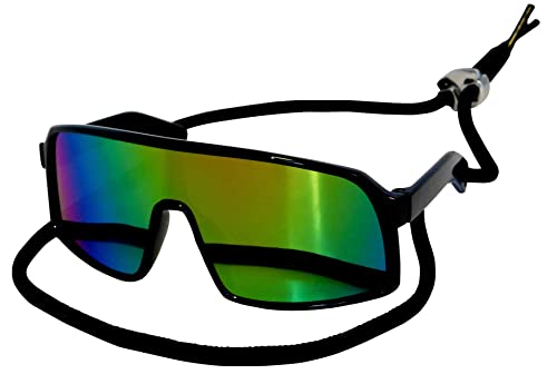 G029 Small Dog Breed 8 (S, 8-18lbs, Sport Turbo Black-rainbow mirror)