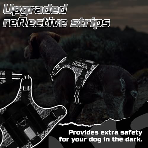 Tactical Dog Harness for Small (B&W Geometric / Small)