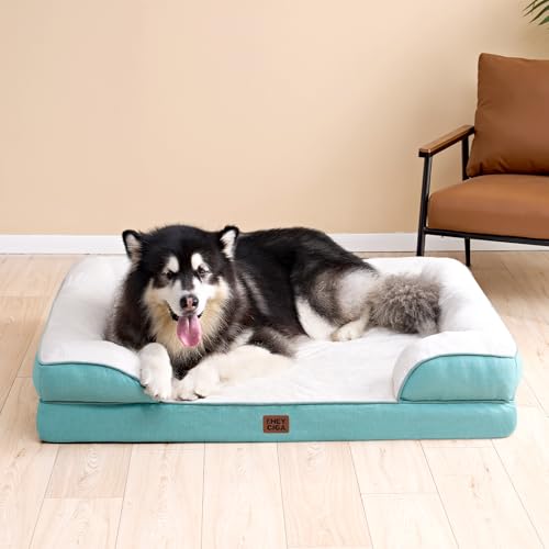 Orthopedic Extra Large Dog Bed (Turquoise Blue / 44.0"l X 32.0"w X 6.5"th)