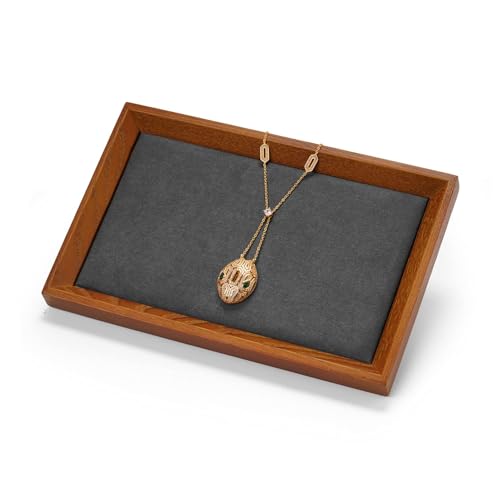Small Wood Jewelry Tray (Gray / 9.1" x 5.9" x 0.7")