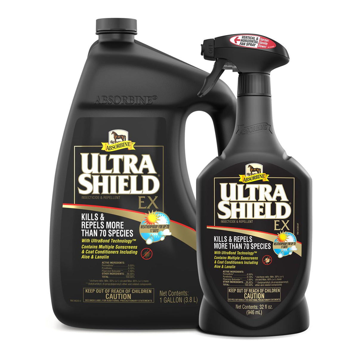 UltraShield EX Insecticide & Repellent (32oz Sprayer + 128oz Refill Combo)