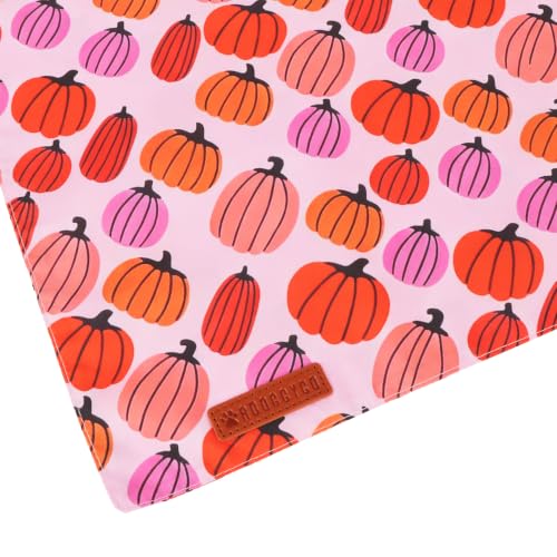 Fall Dog Bandanas Girl (X-Large / Pink Pumpkin)