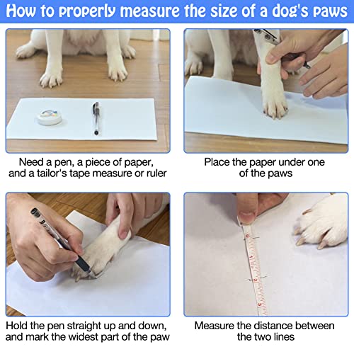 Anti Slip Dog Socks to Prevent Licking Paws for Hot (Blue Pearl Paw(Pack of 6) / Small)