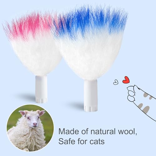 6PCS Feathers Replacement and Soft Furry Accessories ONLY Fits Cat Toys