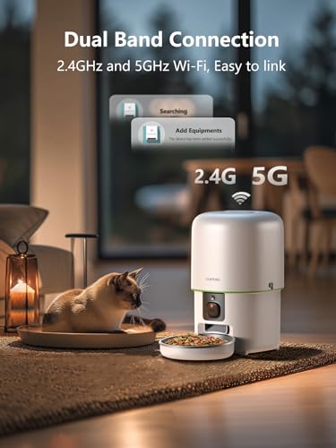 Automatic Cat Feeder with Camera (4L - White)