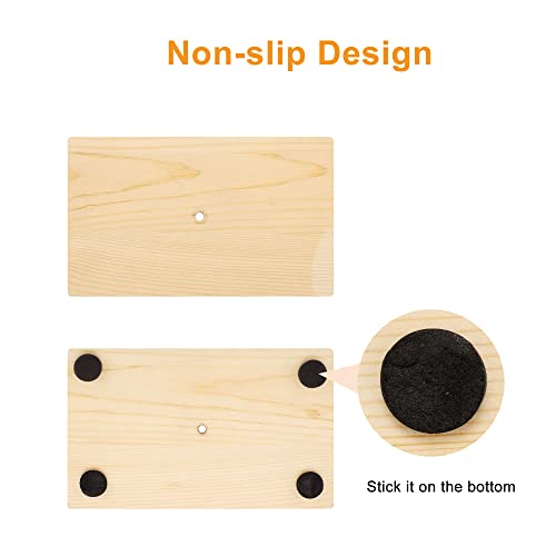 Wooden Bird Training Stand Portable Tabletop Bird Perch T