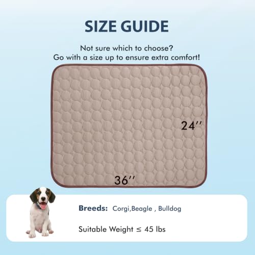 Summer Cooling Mat & Sleeping Pad (36" x 24" / Brown)