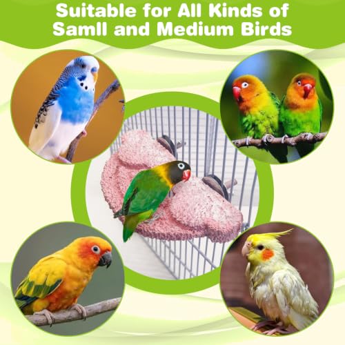 3PCS Bird Beak Grinding Stone Resin Bird Perch Stand Grinding Claw Clouds Birds Cage Perch Parrot Climbing Chewing Toys Parakeet Cage Accessories for Budgies Cockatiels Conures