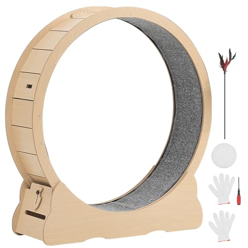 Cat Exercise Wheel (Wood grain color)