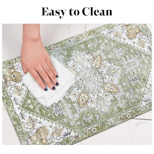 Dog Food Mats for Floors (Green / Xl(24"×32"))